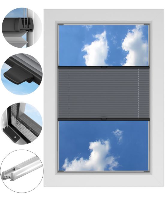 Roleta Plisowana ZACIEMNIAJĄCA inwazyjna PROFIL BIAŁY na wymiar