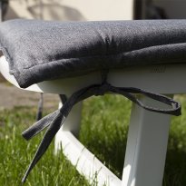 Leżak Basenowy Relaksacyjno - Wypoczynkowy Fiorello Biały z poduszką CIEMNO SZARĄ